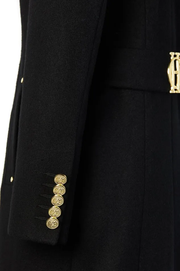 Women In Stock Tailoring Holland Cooper Full Length Regency Coat Soft Black