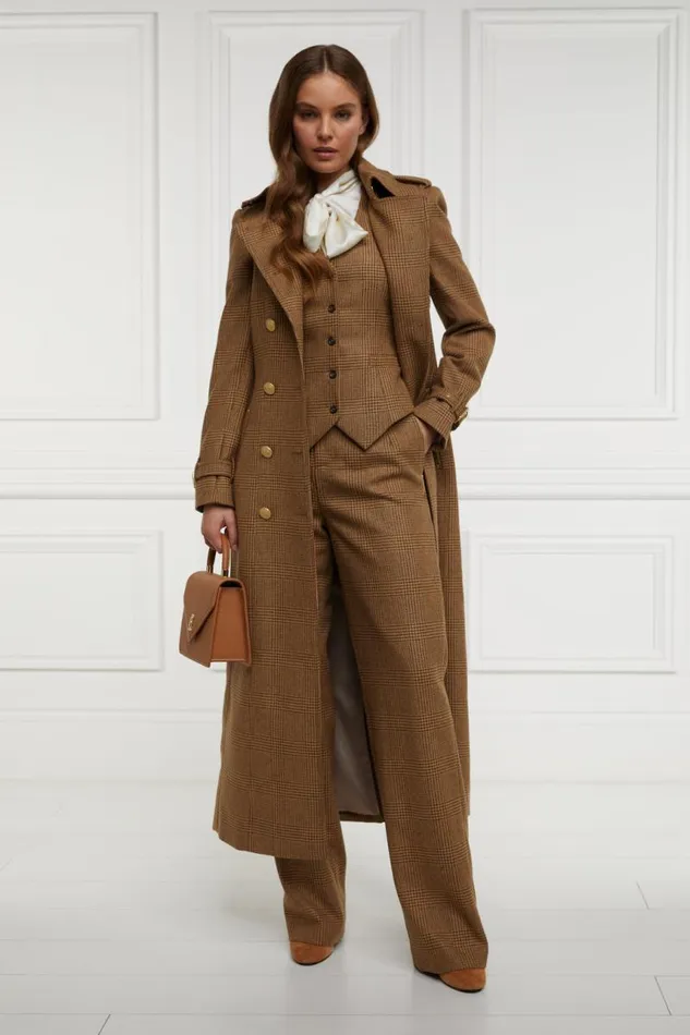 Women In Stock Tailoring Holland Cooper High Waisted Straight Trouser Tawny