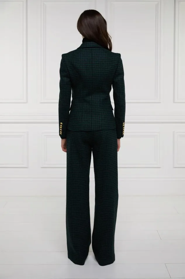 Women In Stock Tailoring Holland Cooper Knightsbridge Blazer Emerald Houndstooth Women In Stock Tailoring Holland Cooper Knightsbridge Blazer Emerald Houndstooth