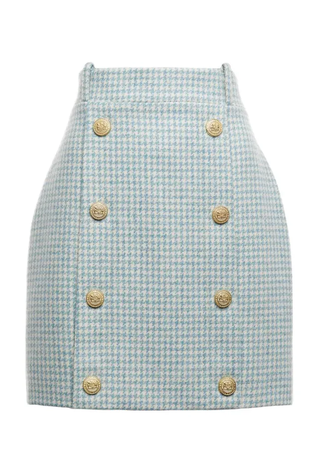 Women In Stock Tailoring Holland Cooper Knightsbridge Skirt Teal Houndstooth Women In Stock Tailoring Holland Cooper Knightsbridge Skirt Teal Houndstooth