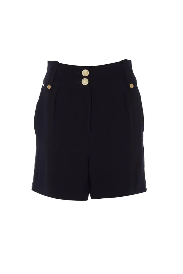 Women In Stock Tailoring Holland Cooper Tailored Short Black Linen