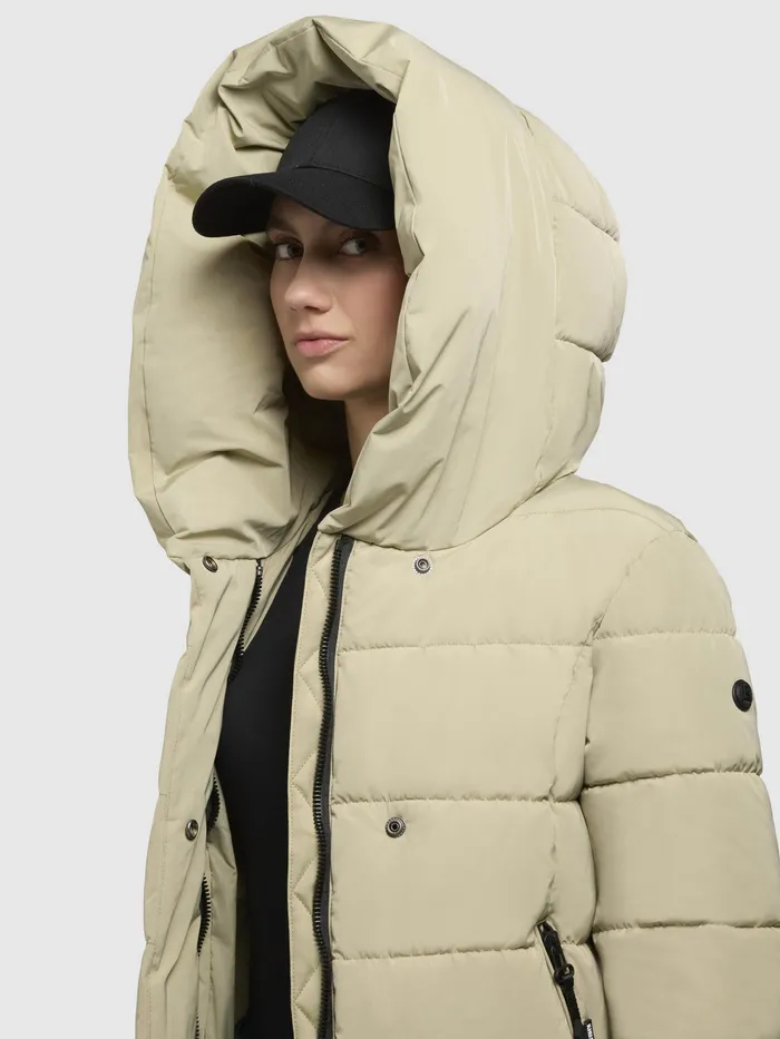 Women Jacke Jacke CAMEA Oliv Oliv Puffer Jackets KHUJO
