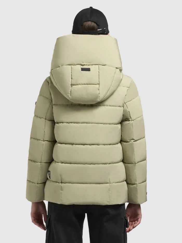 Women Jacke Jacke CAMEA Oliv Oliv Puffer Jackets KHUJO