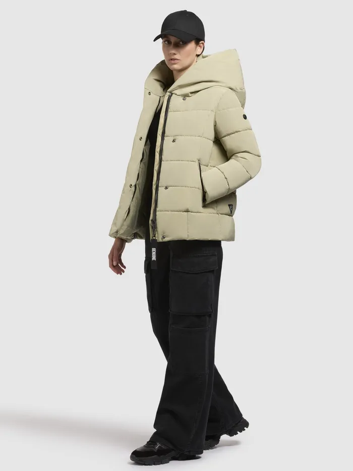 Women Jacke Jacke CAMEA Oliv Oliv Puffer Jackets KHUJO
