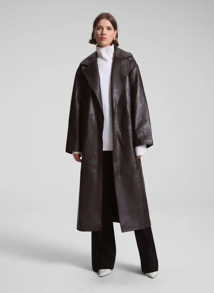 Women Jackets and Coats ALC Jax Leather Coat Ganache