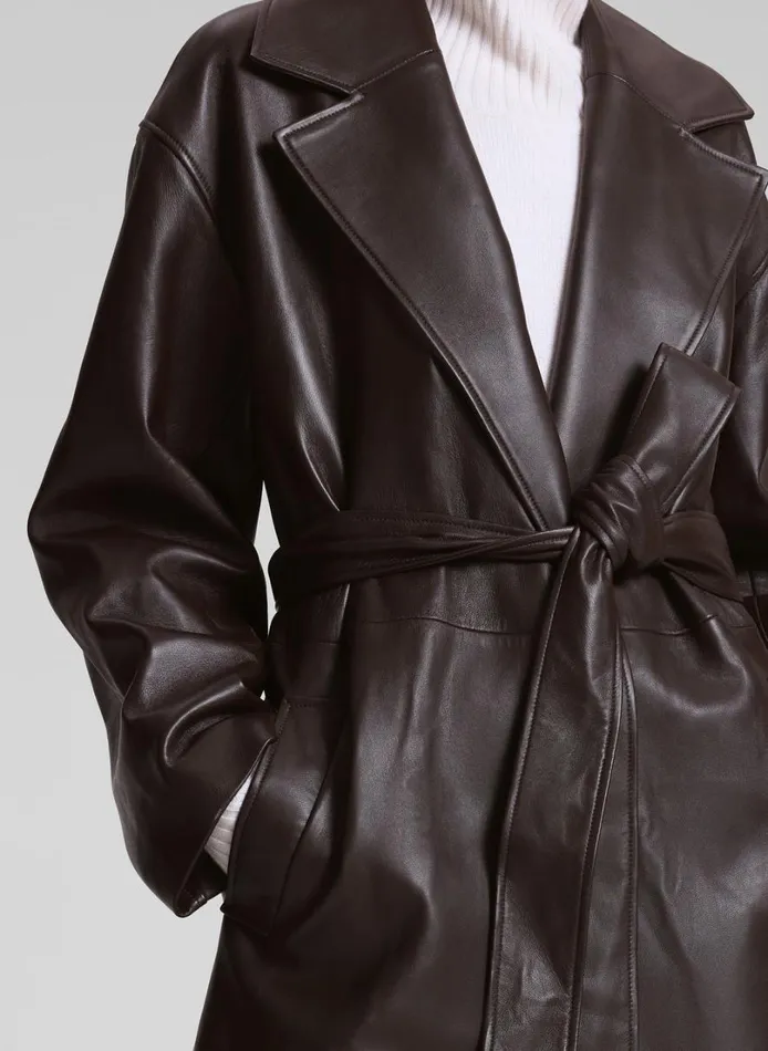 Women Jackets and Coats ALC Jax Leather Coat Ganache