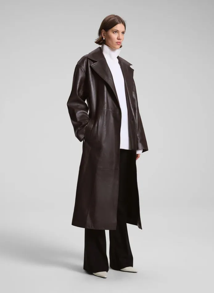 Women Jackets and Coats ALC Jax Leather Coat Ganache