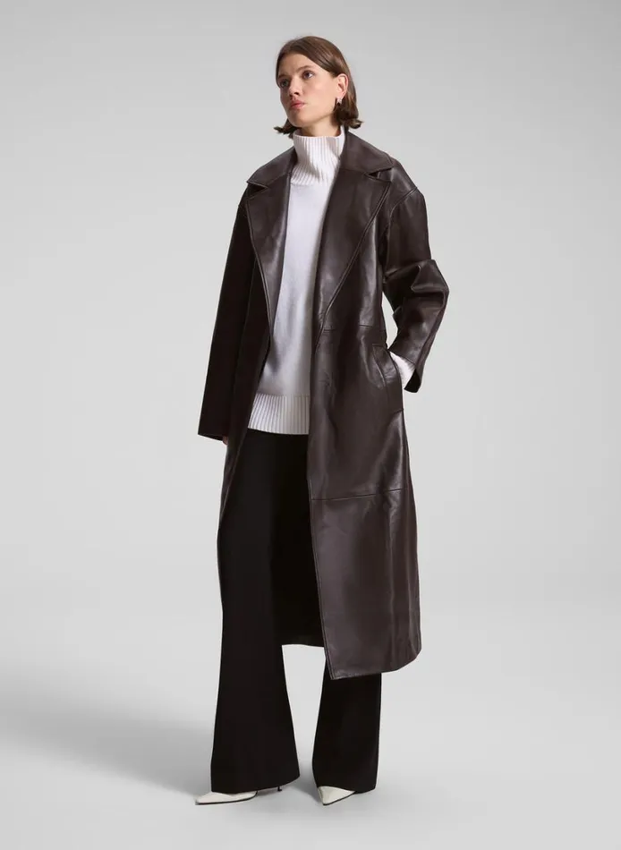 Women Jackets and Coats ALC Jax Leather Coat Ganache