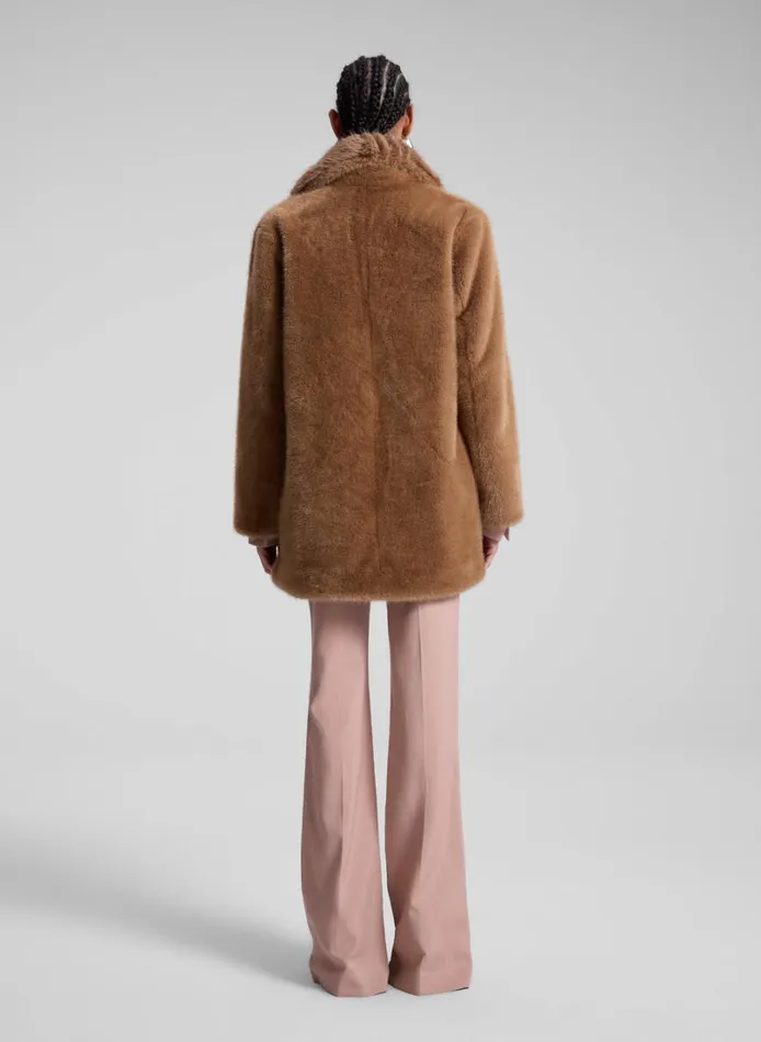 Women Jackets and Coats ALC Nina Faux Fur Coat Gobi Tan