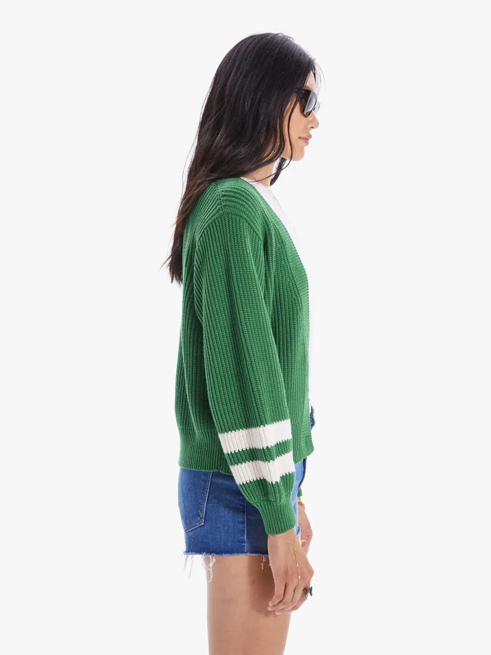 Women Jackets Mother Denim The Bell Sleeve Crop Cardigan Green