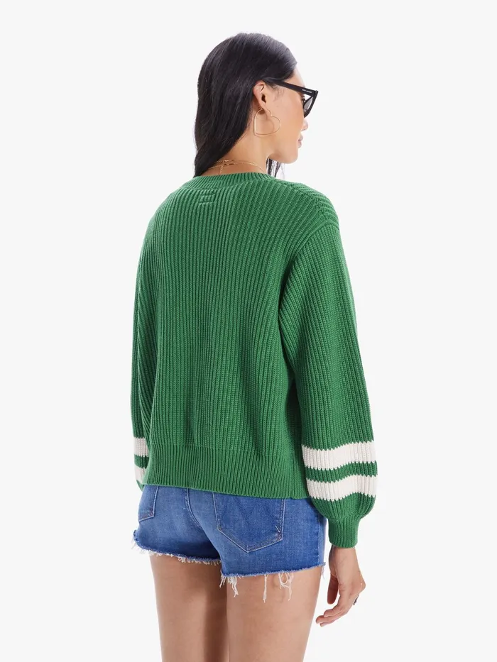 Women Jackets Mother Denim The Bell Sleeve Crop Cardigan Green