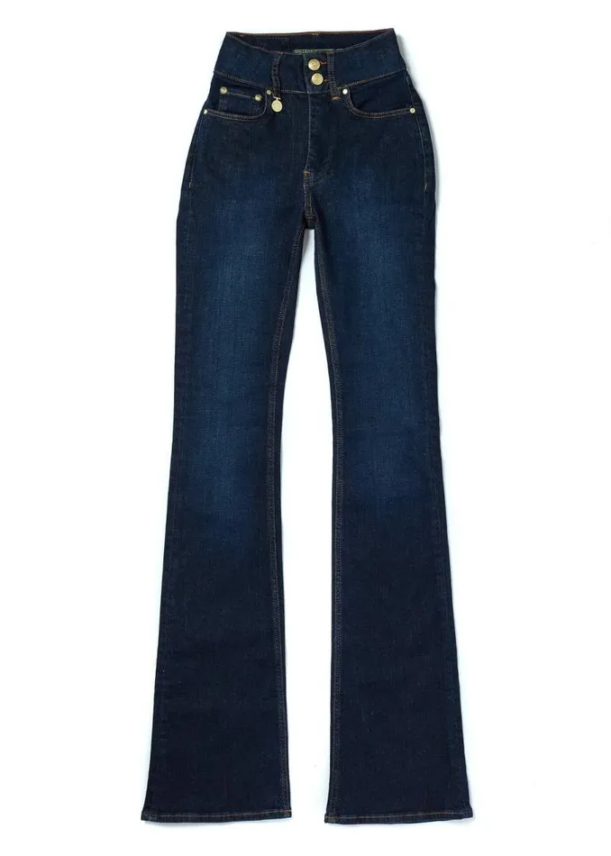 Women Jeans Holland Cooper High Rise Flared Jean Deep Indigo Women Jeans Holland Cooper High Rise Flared Jean Deep Indigo