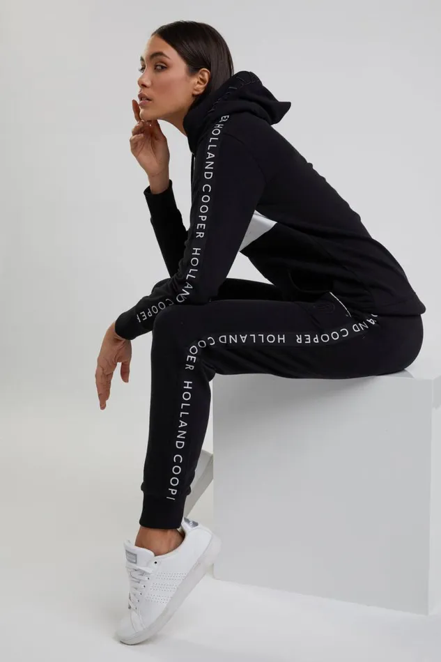 Women Joggers Holland Cooper Deluxe Jogger Black Women Joggers Holland Cooper Deluxe Jogger Black