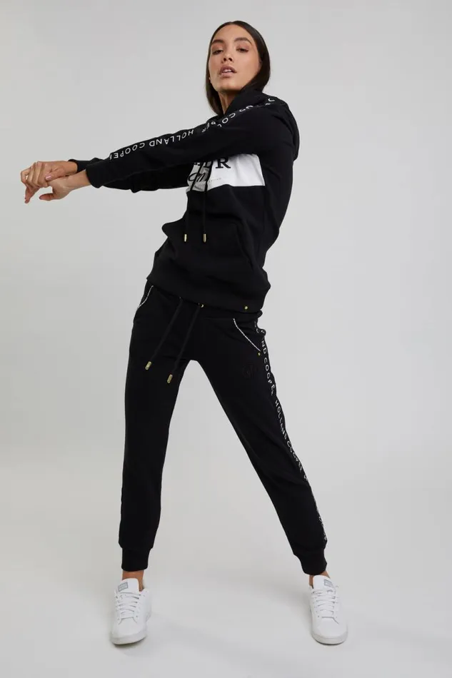 Women Joggers Holland Cooper Deluxe Jogger Black Women Joggers Holland Cooper Deluxe Jogger Black
