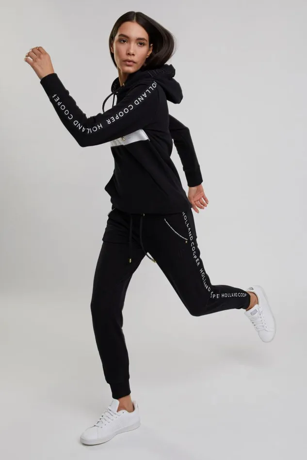 Women Joggers Holland Cooper Deluxe Jogger Black Women Joggers Holland Cooper Deluxe Jogger Black