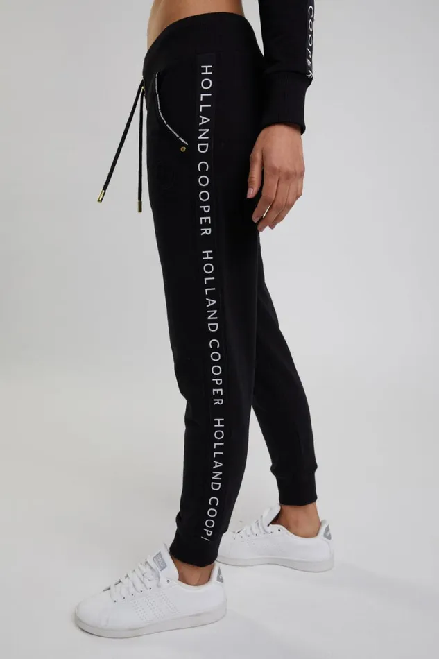 Women Joggers Holland Cooper Deluxe Jogger Black Women Joggers Holland Cooper Deluxe Jogger Black