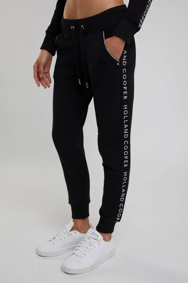 Women Joggers Holland Cooper Deluxe Jogger Black Women Joggers Holland Cooper Deluxe Jogger Black