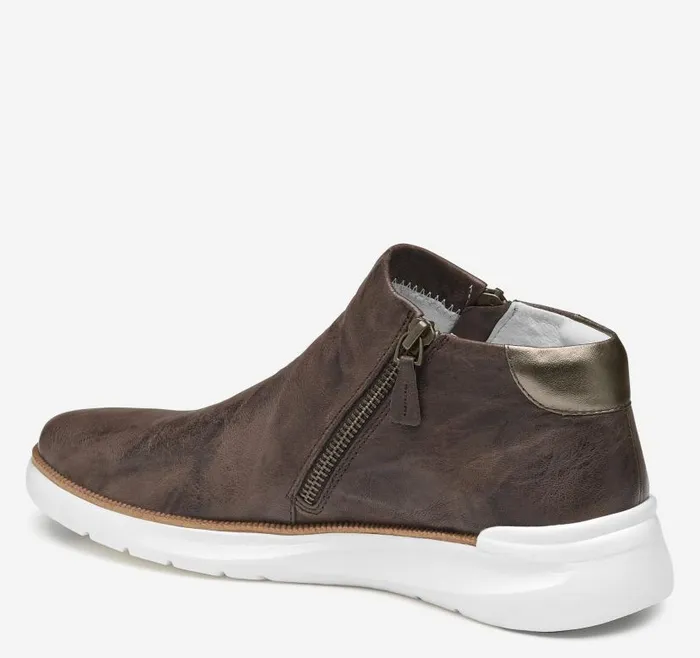 Women Johnston and Murphy Boots and Booties Emery Zip Bootie Dark Taupe Washed Italian Sheepskin Women Johnston and Murphy Boots and Booties Emery Zip Bootie Dark Taupe Washed Italian Sheepskin