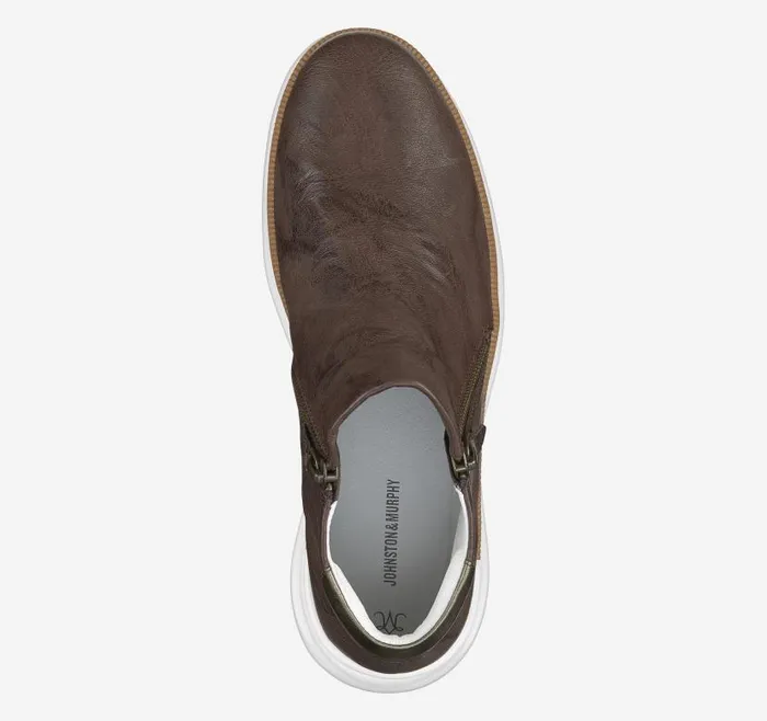 Women Johnston and Murphy Boots and Booties Emery Zip Bootie Dark Taupe Washed Italian Sheepskin Women Johnston and Murphy Boots and Booties Emery Zip Bootie Dark Taupe Washed Italian Sheepskin