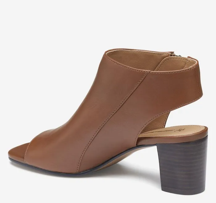Women Johnston and Murphy Boots and Booties Evelyn SideZip Bootie Cognac Glove Leather Women Johnston and Murphy Boots and Booties Evelyn SideZip Bootie Cognac Glove Leather