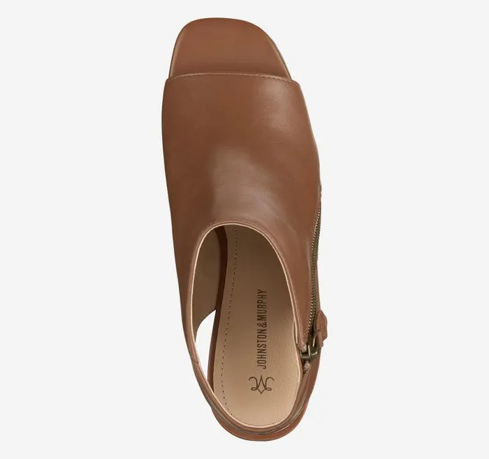 Women Johnston and Murphy Boots and Booties Evelyn SideZip Bootie Cognac Glove Leather Women Johnston and Murphy Boots and Booties Evelyn SideZip Bootie Cognac Glove Leather