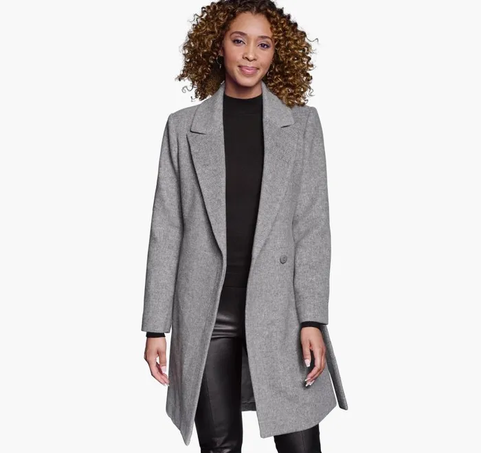 Women Johnston and Murphy Coats Jackets and Vests WoolBlend Coat With Removable Knit Collar Gray Women Johnston and Murphy Coats Jackets and Vests WoolBlend Coat With Removable Knit Collar Gray