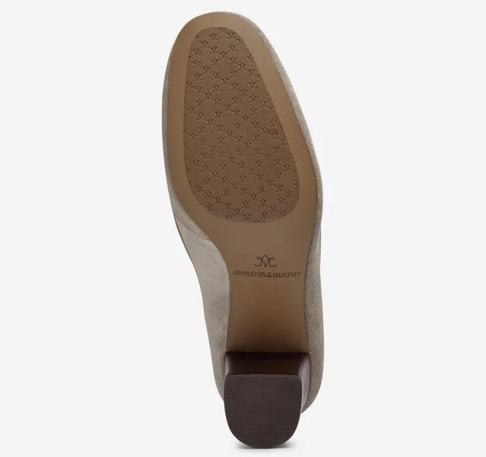 Women Johnston and Murphy Mules and Loafers Eleanor Chain Loafer Taupe Suede Women Johnston and Murphy Mules and Loafers Eleanor Chain Loafer Taupe Suede