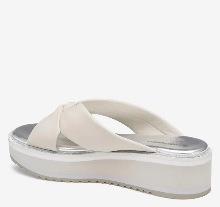 Women Johnston and Murphy Sandals Grace CrossBand Slide Bone Glove Leather Women Johnston and Murphy Sandals Grace CrossBand Slide Bone Glove Leather