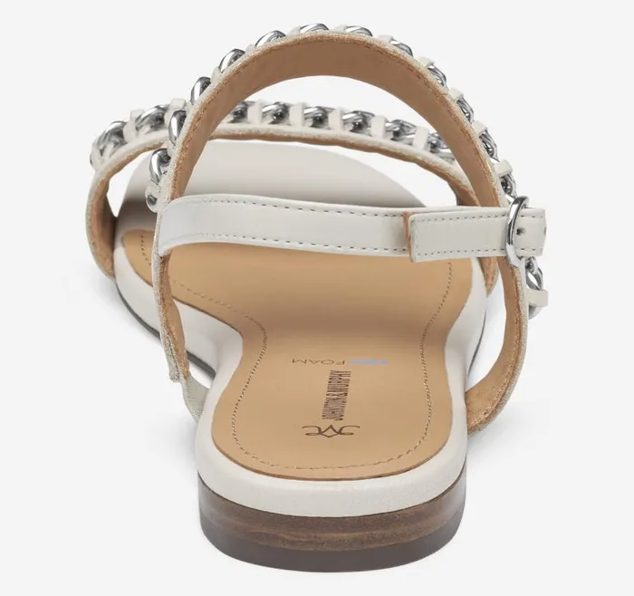 Women Johnston and Murphy Sandals Lilly Chain Sandal Bone Glove Leather