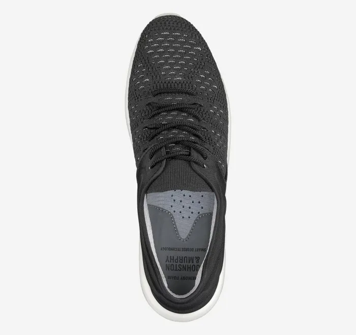 Women Johnston and Murphy Sneakers Activate Knit UThroat Black Knitnylon
