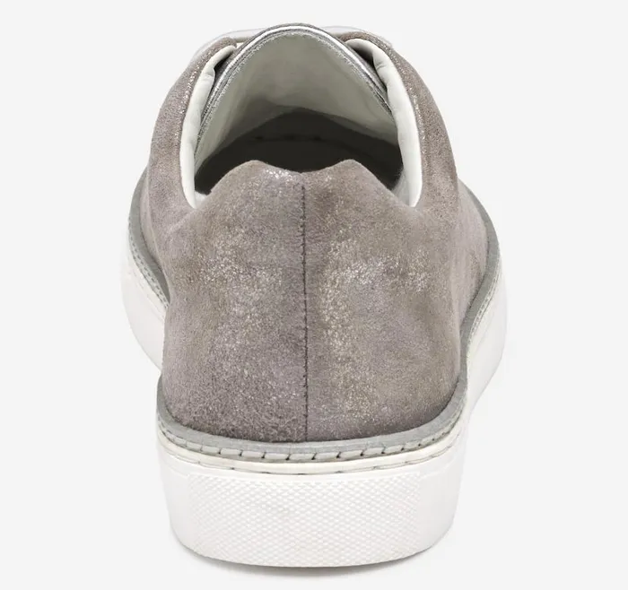 Women Johnston and Murphy Sneakers Callie LacetoToe Silver Metallic Italian Suede Women Johnston and Murphy Sneakers Callie LacetoToe Silver Metallic Italian Suede