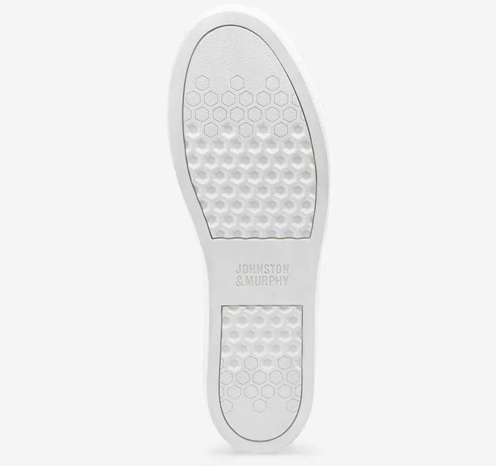 Women Johnston and Murphy Sneakers Callie LacetoToe White Glove Leather