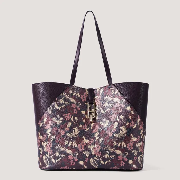 Women Jolene Large Tote Bag Metallic Floral Print Fiorelli Tote Bags