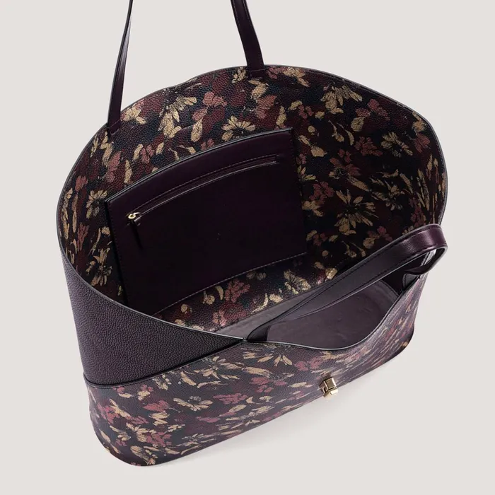 Women Jolene Large Tote Bag Metallic Floral Print Fiorelli Tote Bags