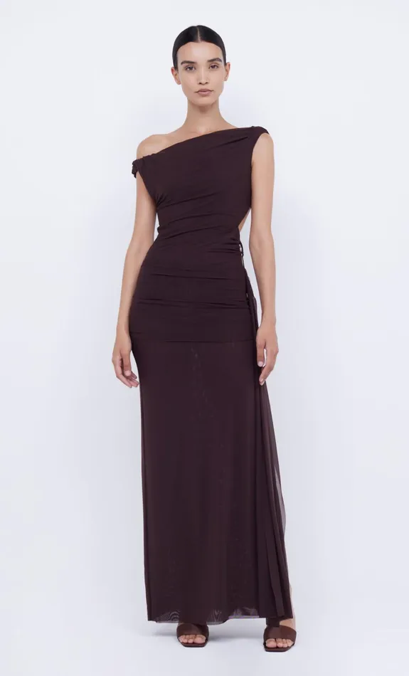 Women KAILANI ASYM DRESS 8211 CHOCOLATE Bec Bridge Maxi Dresses