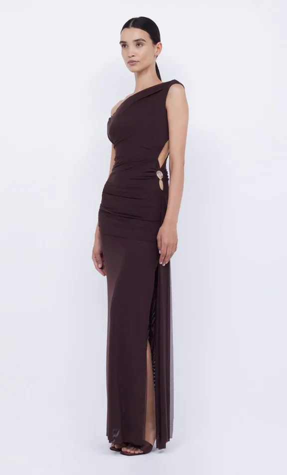 Women KAILANI ASYM DRESS 8211 CHOCOLATE Bec Bridge Maxi Dresses