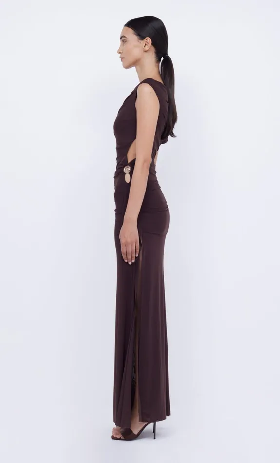 Women KAILANI ASYM DRESS 8211 CHOCOLATE Bec Bridge Maxi Dresses