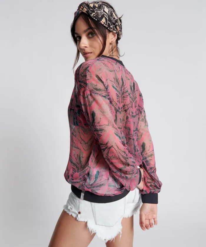 Women KALEIDOSCOPE CREW LONG SLEEVE TOP One Teaspoon Tops
