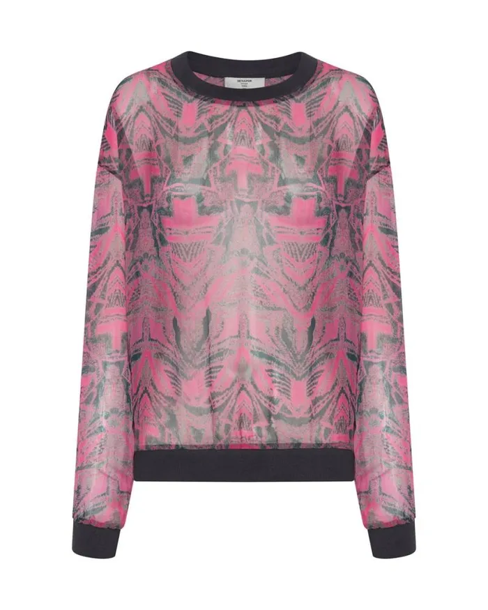 Women KALEIDOSCOPE CREW LONG SLEEVE TOP One Teaspoon Tops