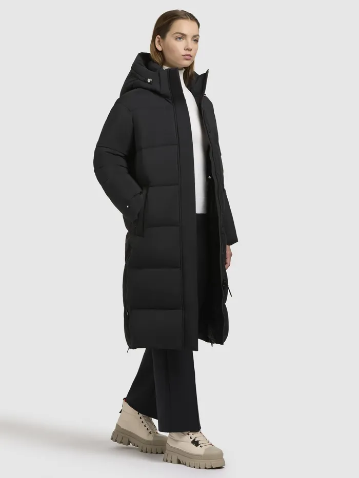Women KHUJO Mantel RACHEL MATT Schwarz Schwarz Quilted Coats