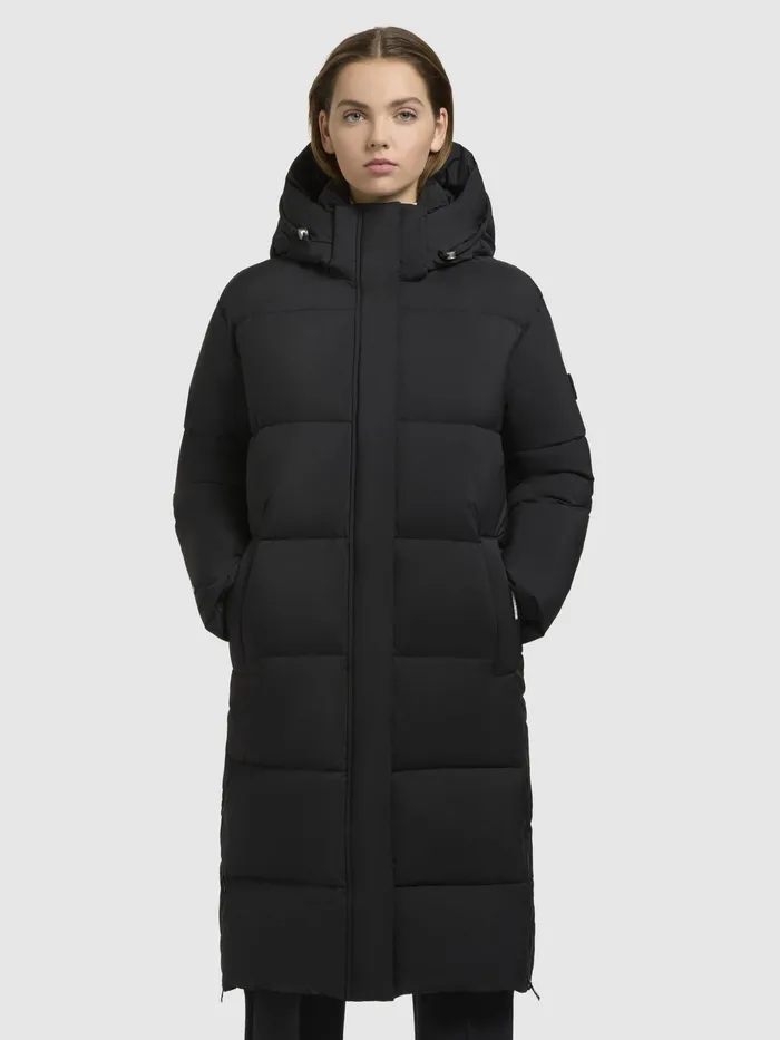 Women KHUJO Mantel RACHEL MATT Schwarz Schwarz Quilted Coats