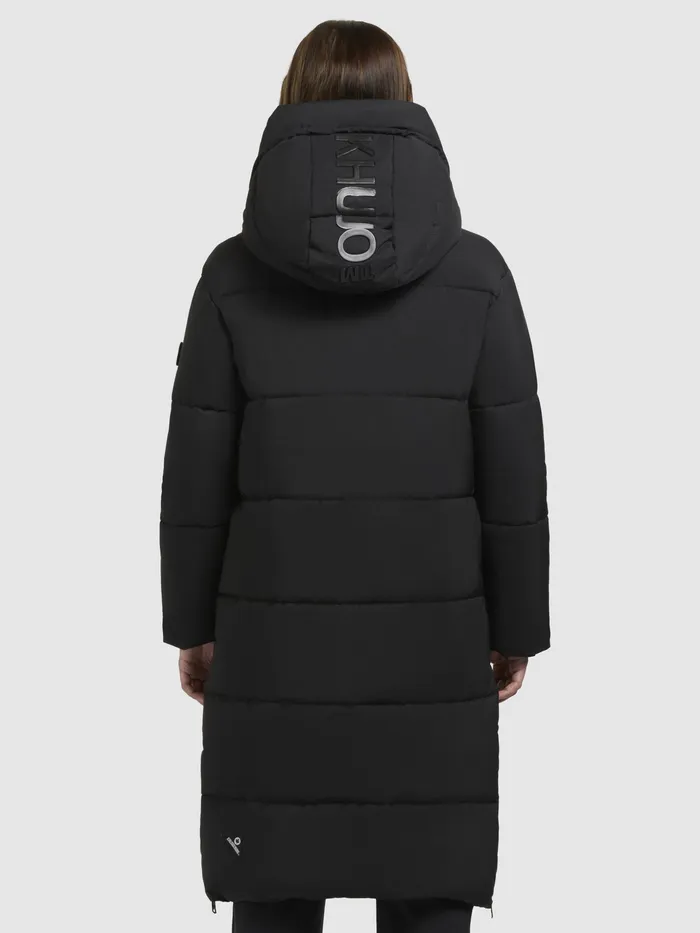 Women KHUJO Mantel RACHEL MATT Schwarz Schwarz Quilted Coats