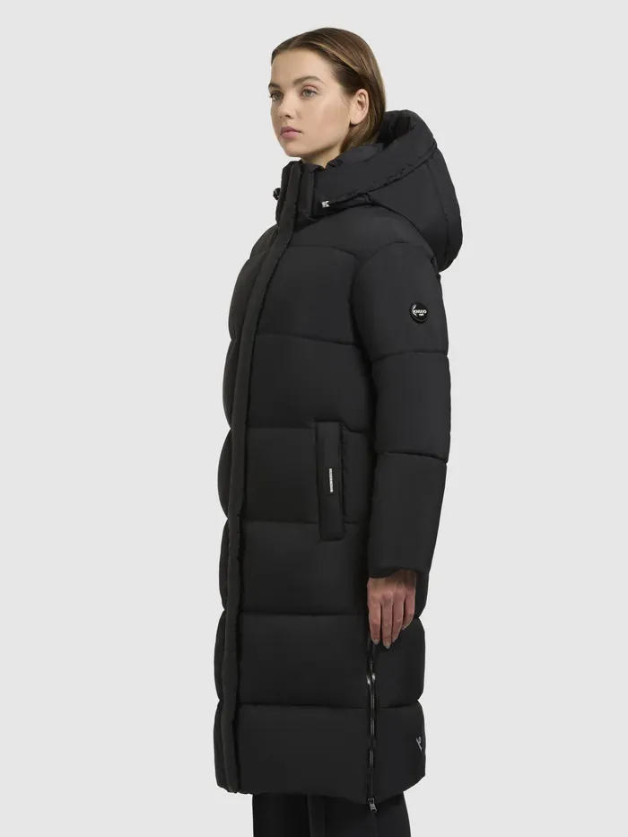 Women KHUJO Mantel RACHEL MATT Schwarz Schwarz Quilted Coats