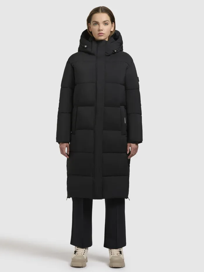 Women KHUJO Mantel RACHEL MATT Schwarz Schwarz Quilted Coats