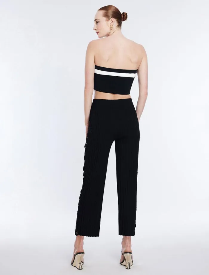 Women Knit Cutout Pant Black BCBG Bottoms Women Knit Cutout Pant Black BCBG Bottoms
