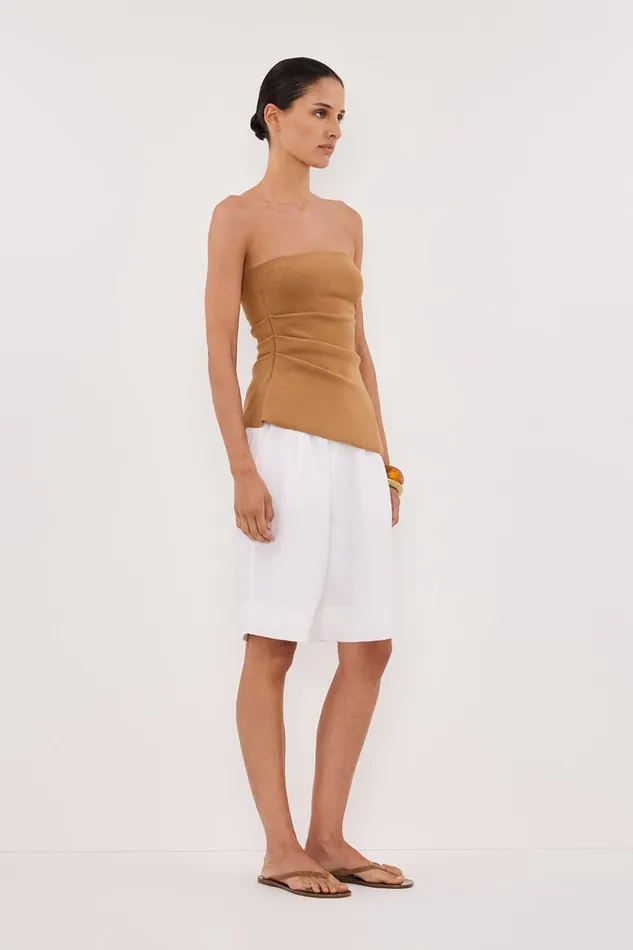 Women Knitted DISSH LUKE TAN BANDEAU KNIT TOP