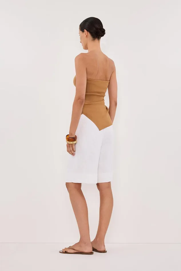 Women Knitted DISSH LUKE TAN BANDEAU KNIT TOP