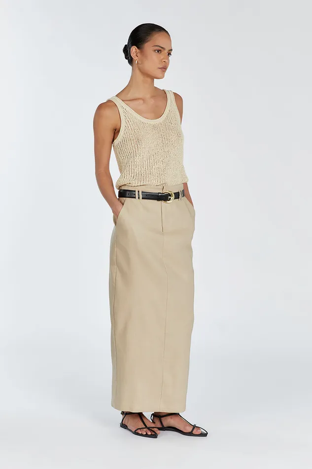 Women Knitted DISSH MARGOT WHEAT SCOOP KNIT TANK