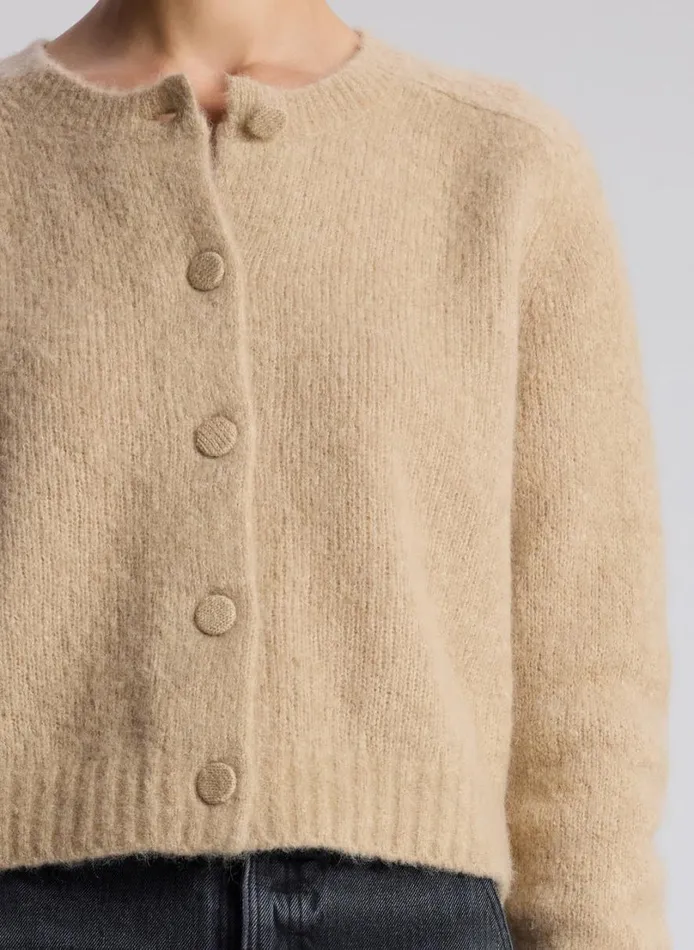 Women Knitwear ALC Lainie Alpaca Cardigan Dark Taupe
