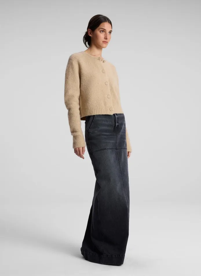 Women Knitwear ALC Lainie Alpaca Cardigan Dark Taupe